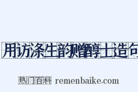 用访涤生韵赠醇士造句是什么意思的图片
